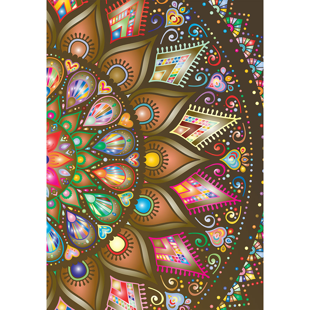 Gravura para Quadros Decorativo Mandala Colorida - Afi13481