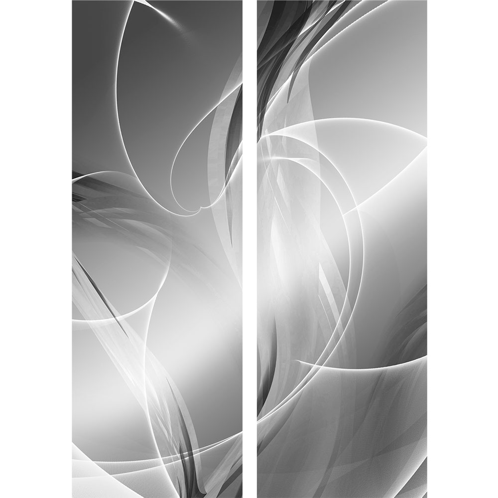 Gravura para Quadros Decorativo Recortada Abstrato Preto e Branco - Afi13184b - 125x175 Cm