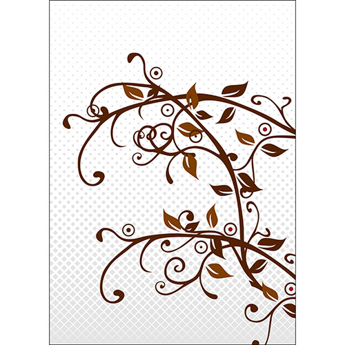 Tela para Quadros Decorativo Ramo Floral Ilustrativo Marrom I - Afic17527
