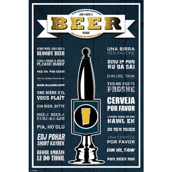 Gravura para Quadros Can I Have a Beer Please - Pp32930 - 60x90 Cm