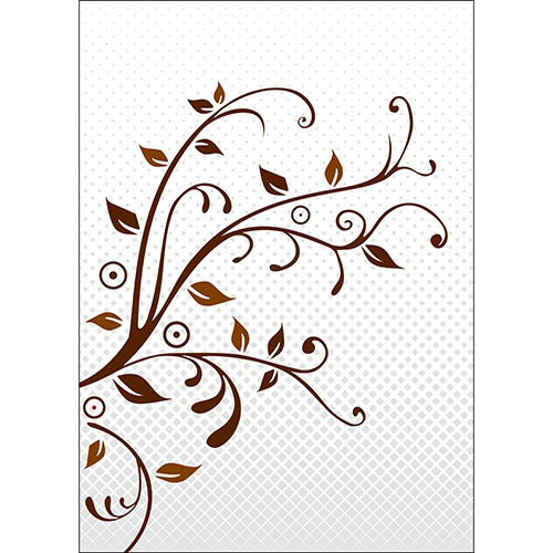 Gravura para Quadros Decorativo Ramo Floral Ilustrativo Marrom - Afi17526