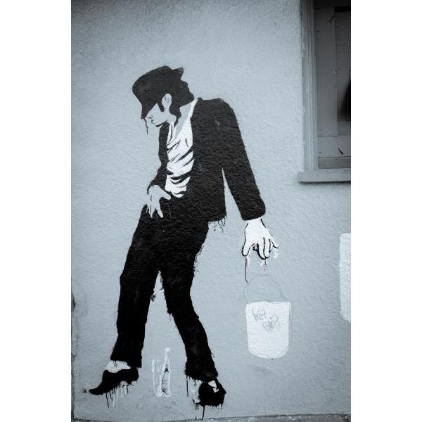 Impresso em Tela para Quadros dolos Mural de Michael Jackson - Afic4997