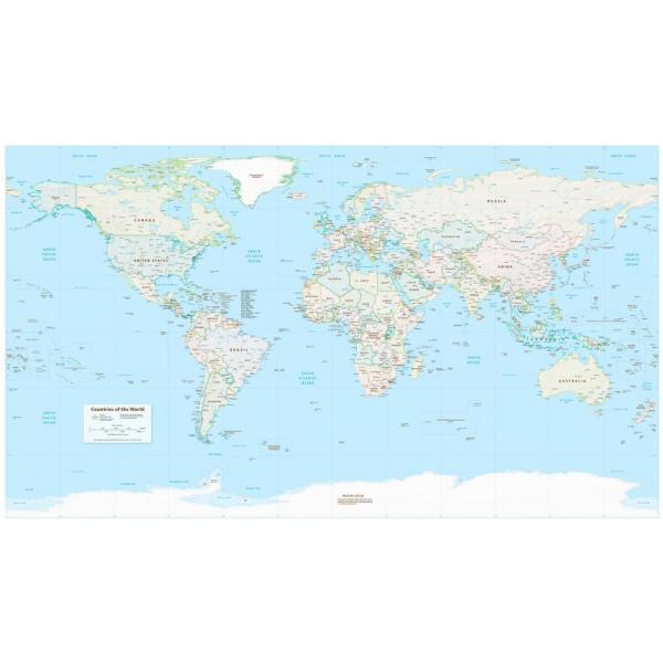 Impresso em Tela para Quadros Decorativo Atlas Mundial - Afic2772