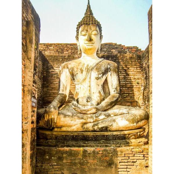 Impresso em Tela para Quadros Buda Sobre Iluminao de Meditao - Afic404