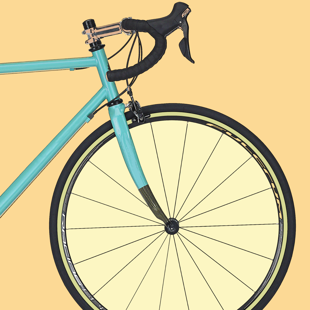 Gravura para Quadros Bike Color Azul Clara Por Dorival Moreira - Afidm029