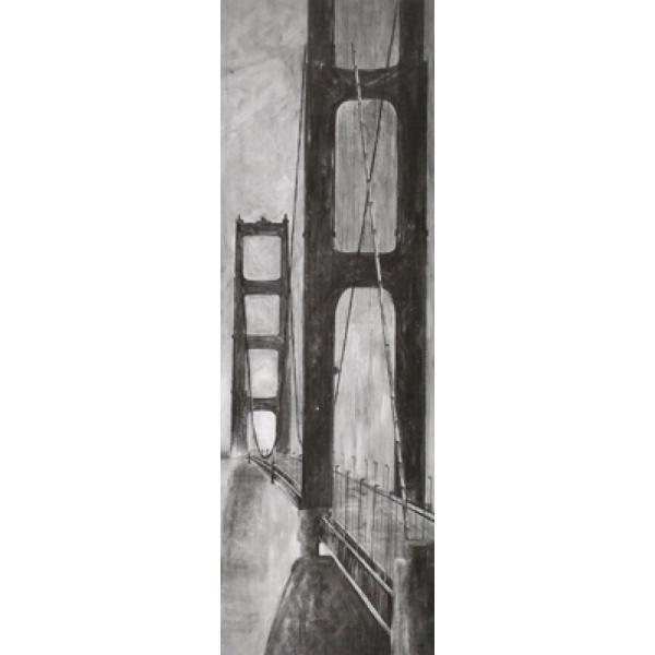 Gravura para Quadros Ponte Golden Gate Ncn4710 - 30x90 Cm