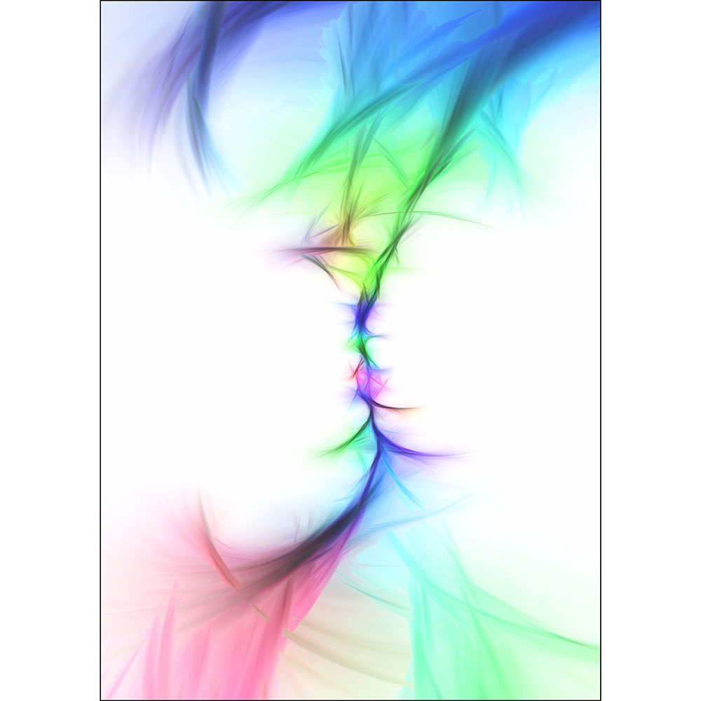 Tela para Quadros Desenho Abstrato Cores do Arco-ris - Afic13412