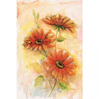 Gravura para Quadros Floral Decorativo - 9935028 - 50x70 Cm