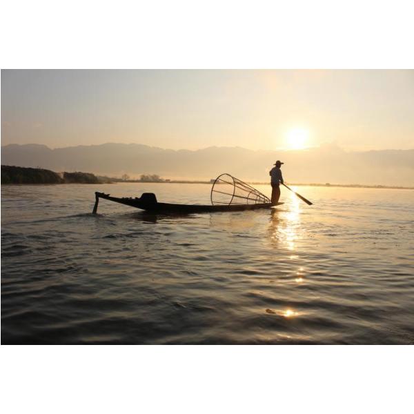Gravura para Quadros Paisagem Pescador em Alto Mar - Afi3245