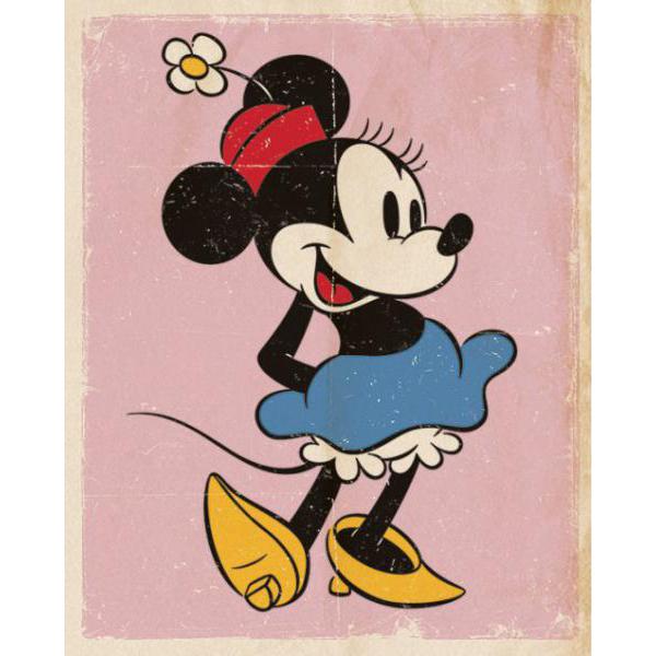 Gravura para Quadros Minnie Mouse Retr - Mpp50574 - 40x50 Cm