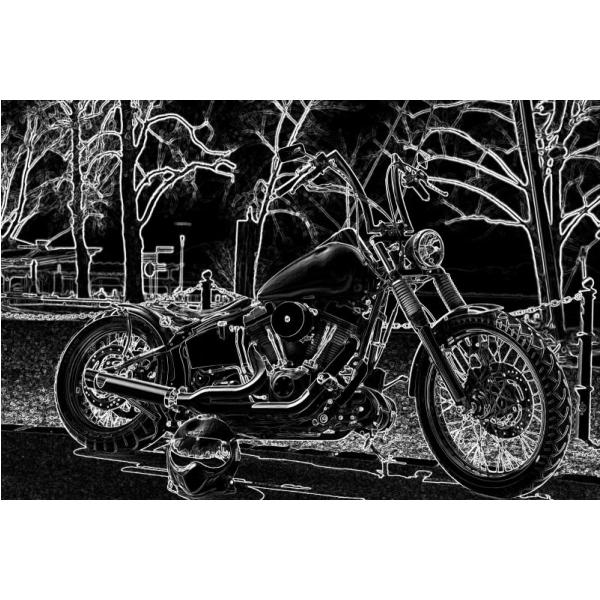 Impresso em Tela para Quadros Moto Harley-davidson Fat Boy - Afic6956