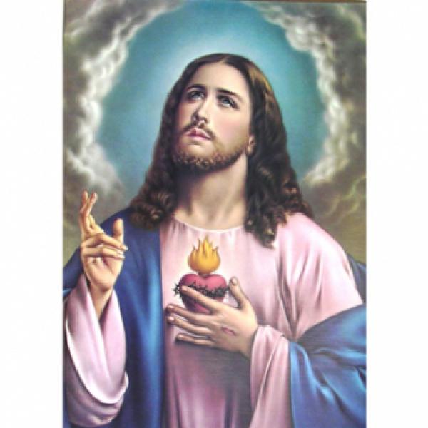 Gravura para Quadros Religioso Sagrado Corao de Jesus I - R2 - 50x70 Cm