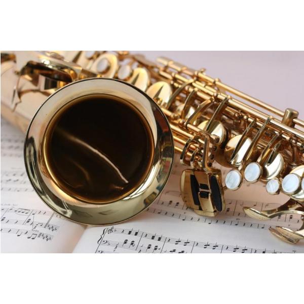 Impresso em Tela para Quadros Saxofone Dourado - Afic2699