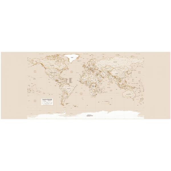 Impresso em Tela para Quadros Mapa Mundi Ii - Afic4278