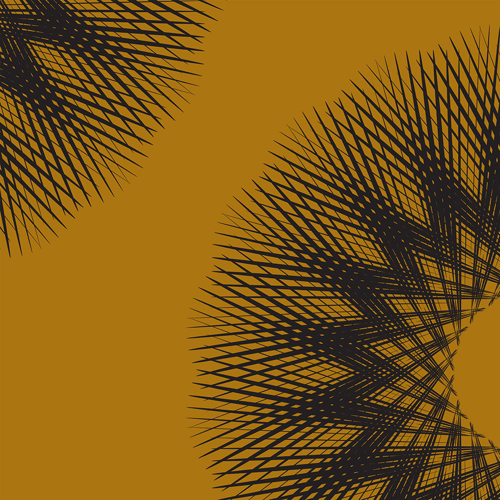 Tela para Quadros Abstrato Preto Fundo Amarelo - Afic13516 - 148x148 Cm
