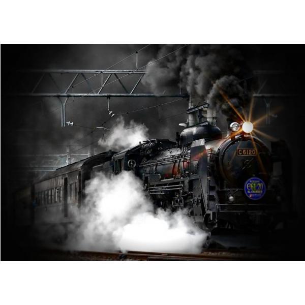 Impresso em Tela para Quadro Locomotiva Noite Escura - Afic2735