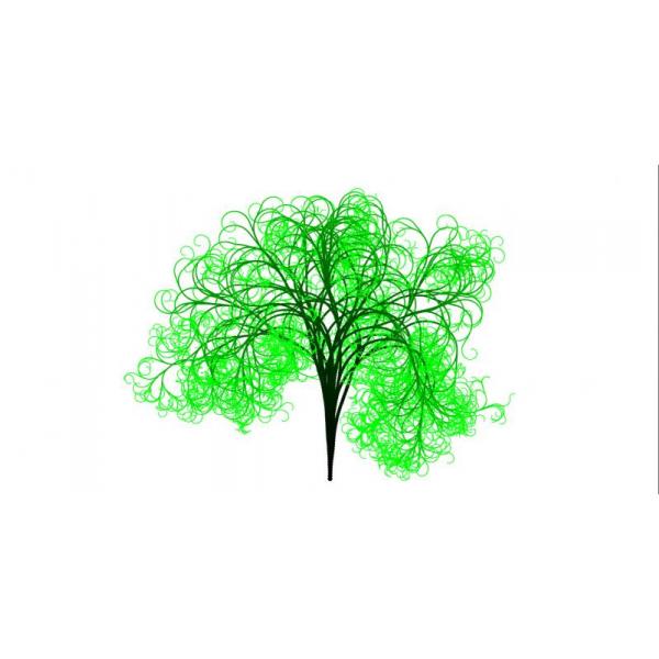 Gravura para Quadros Floral Abstrato Verde Limo - Afi2186 - 47x24 Cm