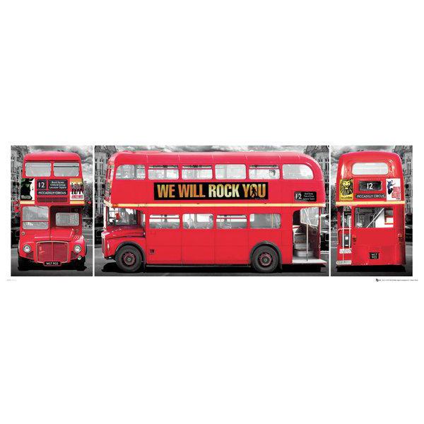 Gravura para Quadros Red Bus Londres Md0253 - 90x30 Cm