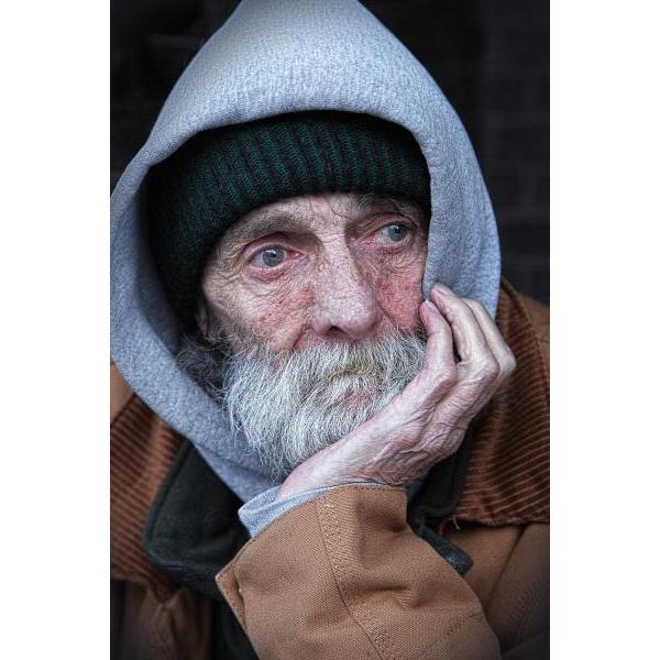 Impresso em Tela para Quadros Retrato Homem Muito Velho - Afic2070